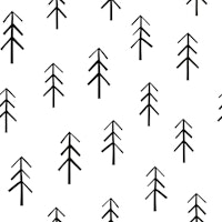 Forest black and white big tapetit