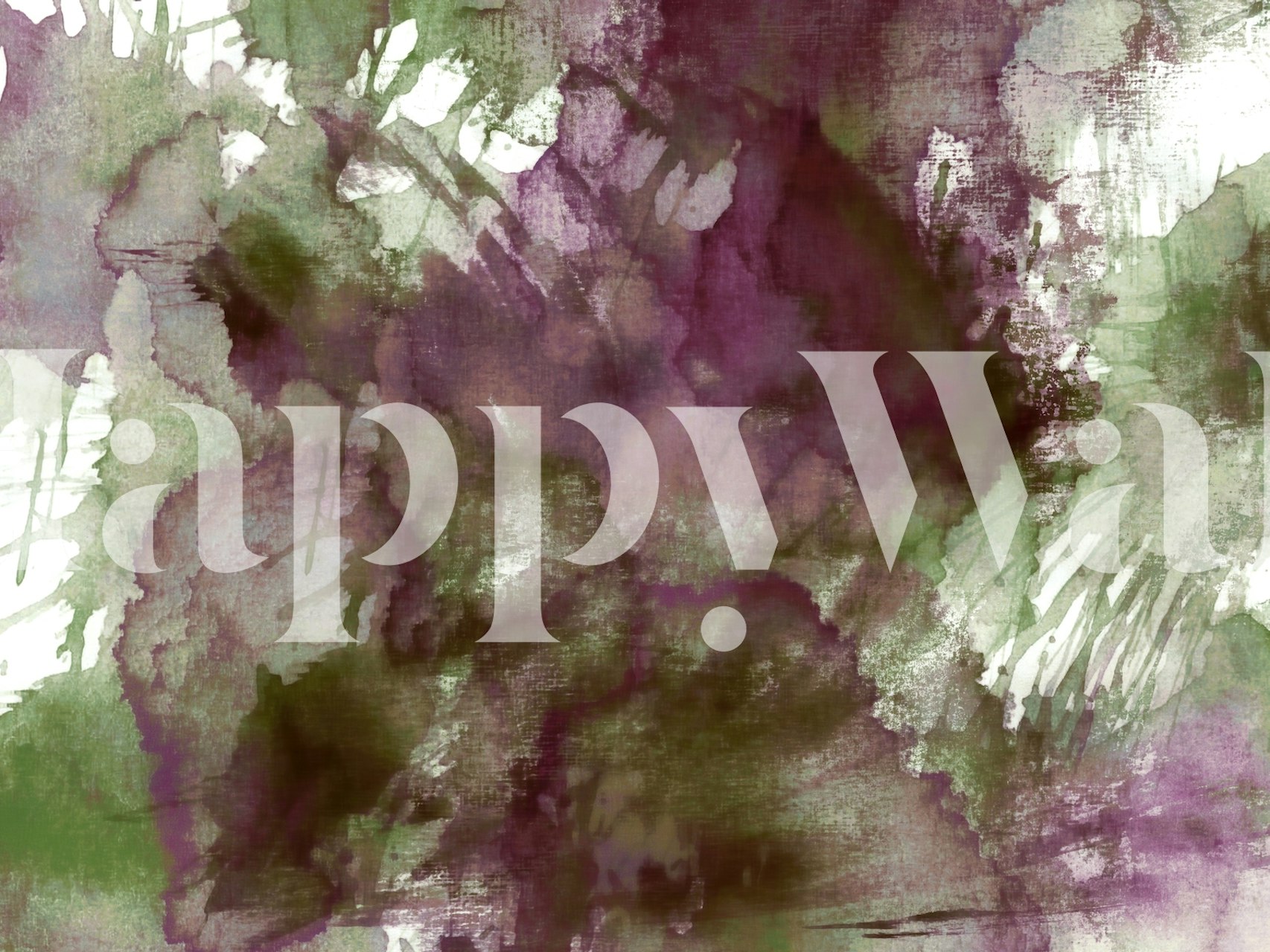 Soft Brush Garden Magenta Bordeaux wallpaper in a room