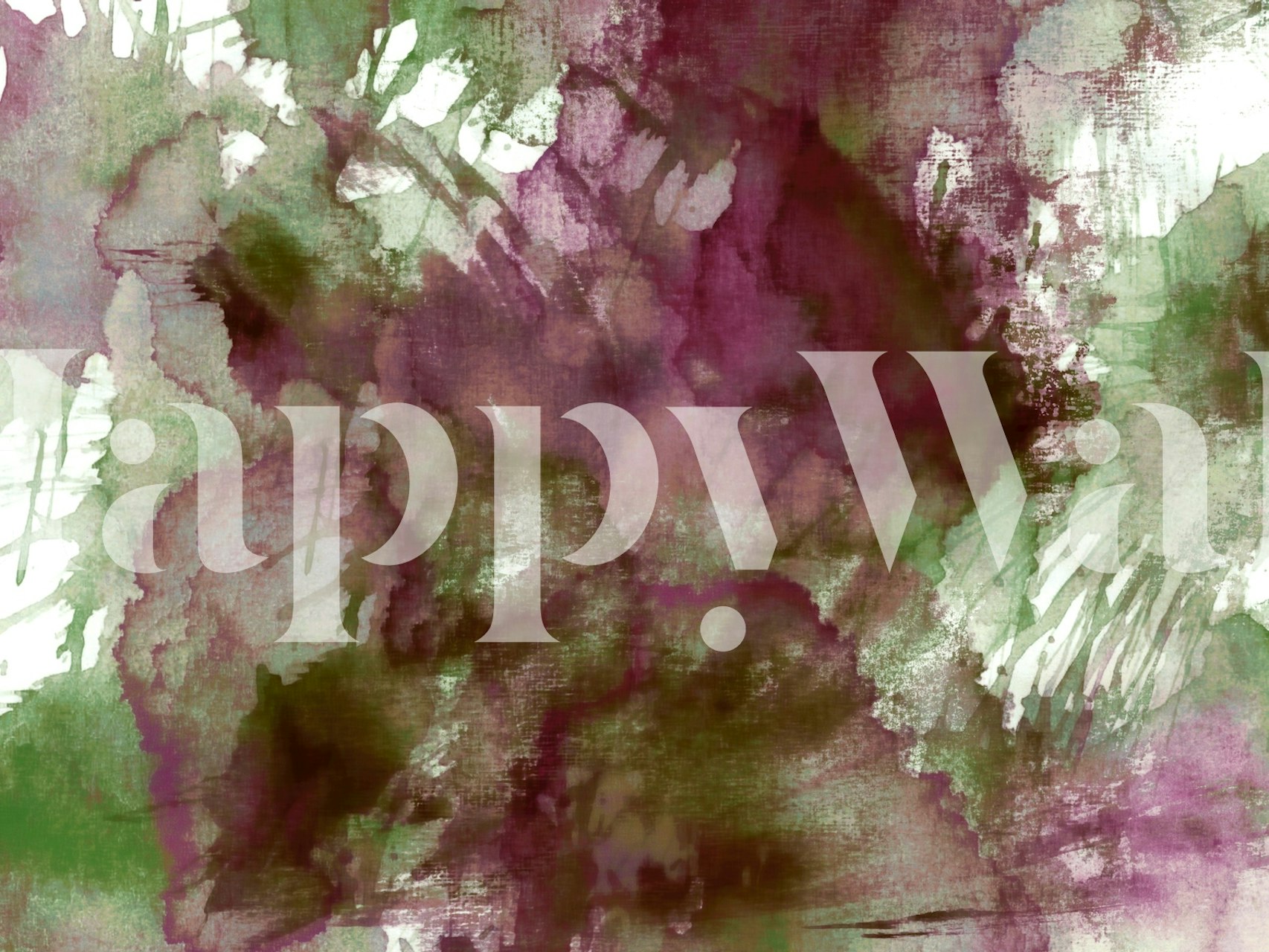 Soft Brush Garden Magenta Bordeaux wallpaper in a room