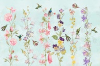 Nostalgic Romantic Vintage Flower Meadow tapeta