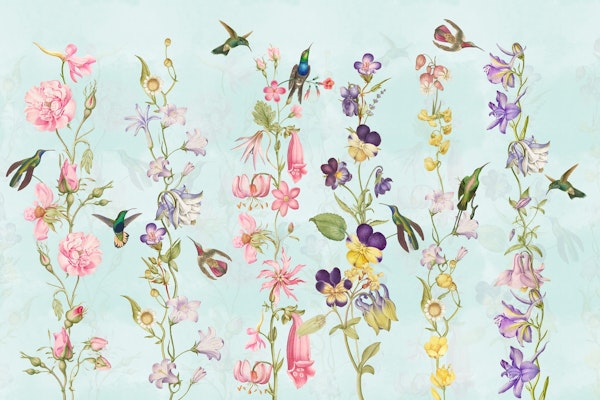 Nostalgic Romantic Vintage Flower Meadow