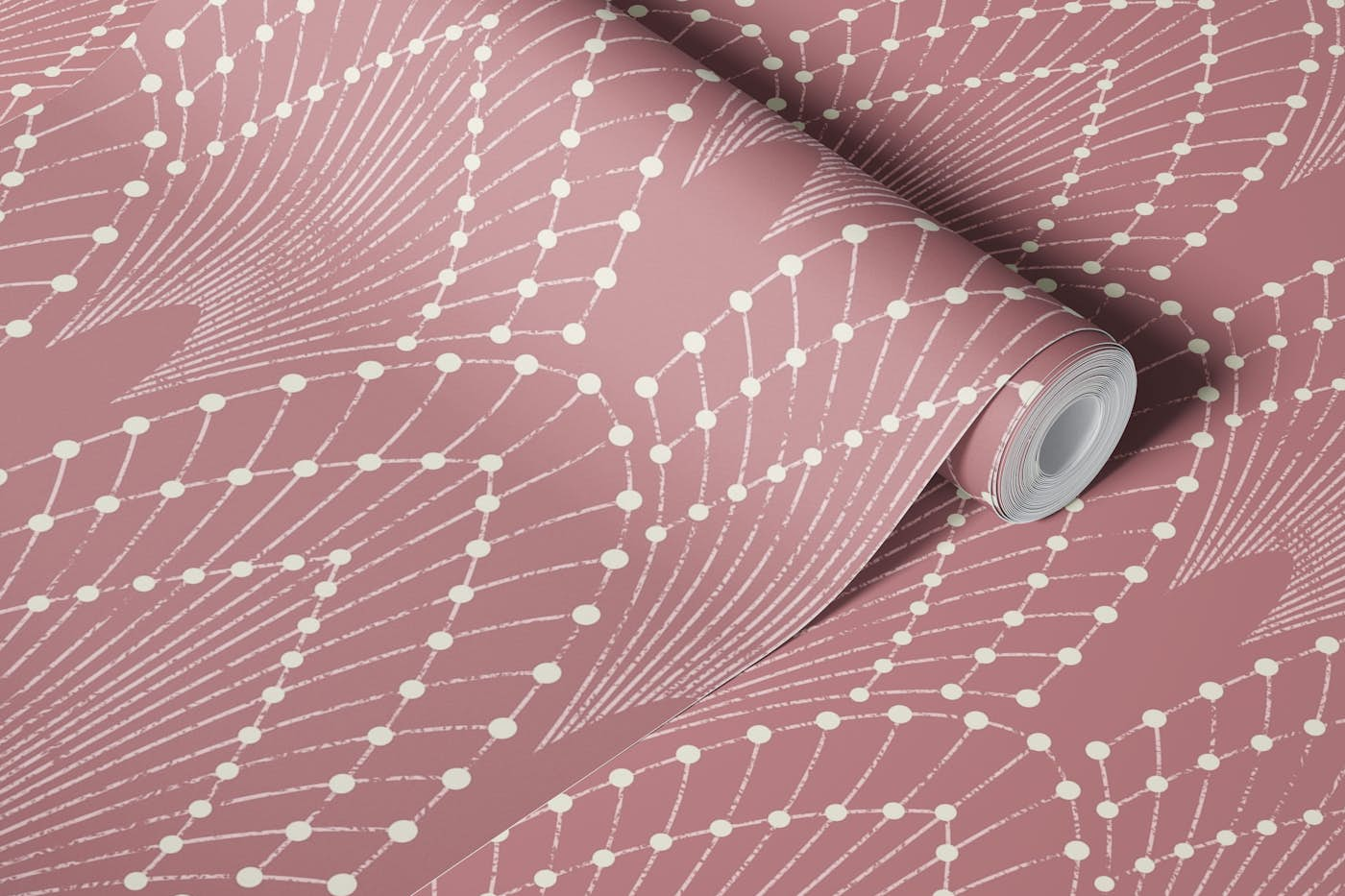 Art Deco Glam - dusty rose wallpaper roll