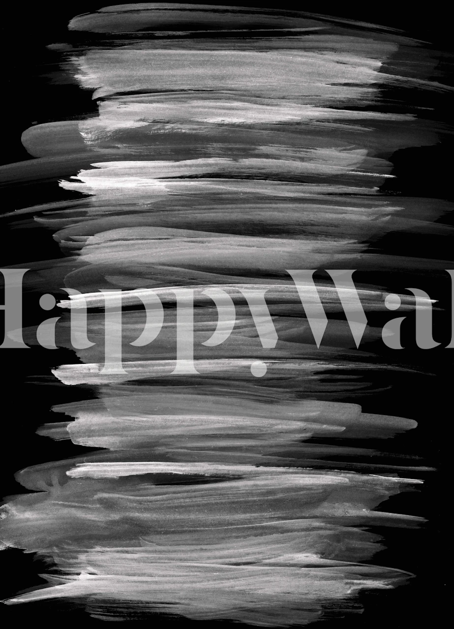 Tapeta Gray White on Black Abstract v místnosti