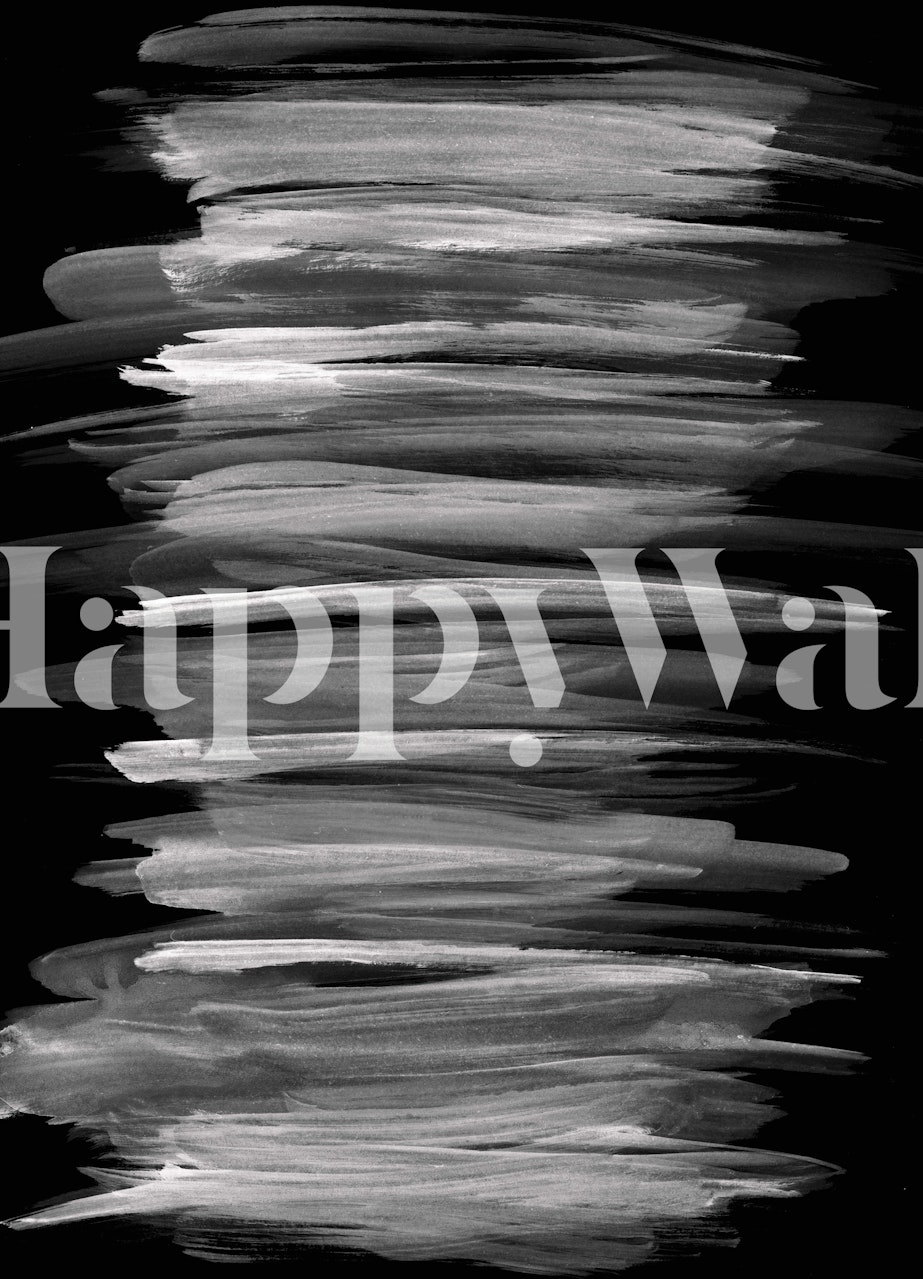 Gray White on Black Abstract tapetti huoneessa