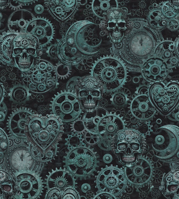 Rusty Elegance Steampunk Teal Gothic Vibe