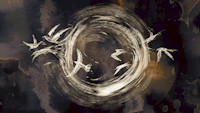 Asian Bird Flight papiers peint