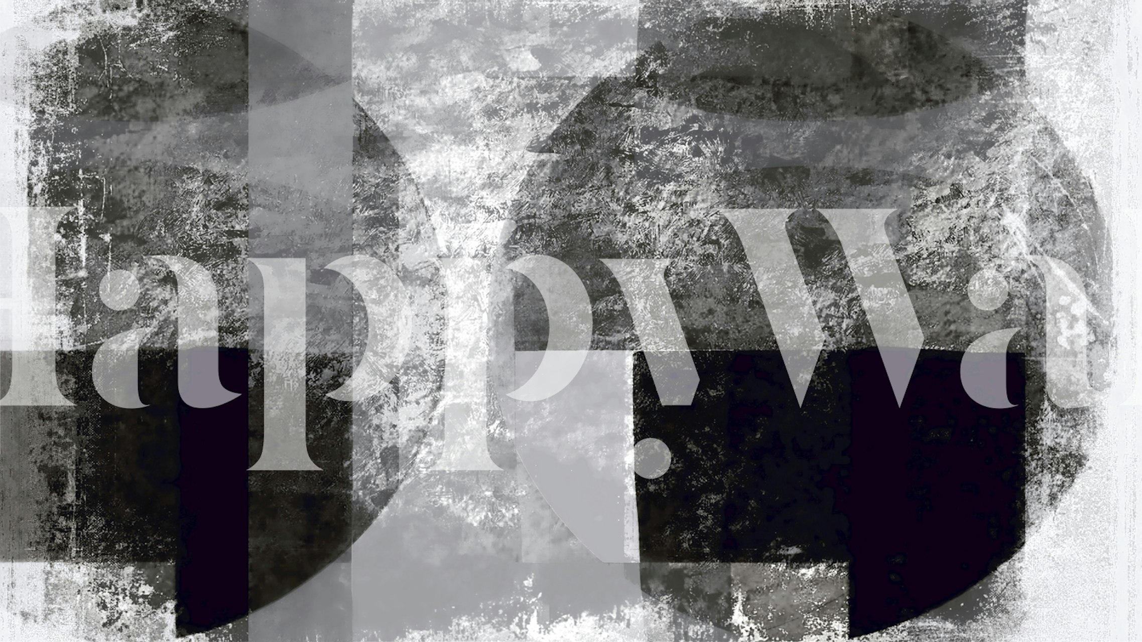 Bauhaus Circles -seinämaalaus, jossa on abstrakteja geometrisia muotoja yksivärisessä värimaailmassa