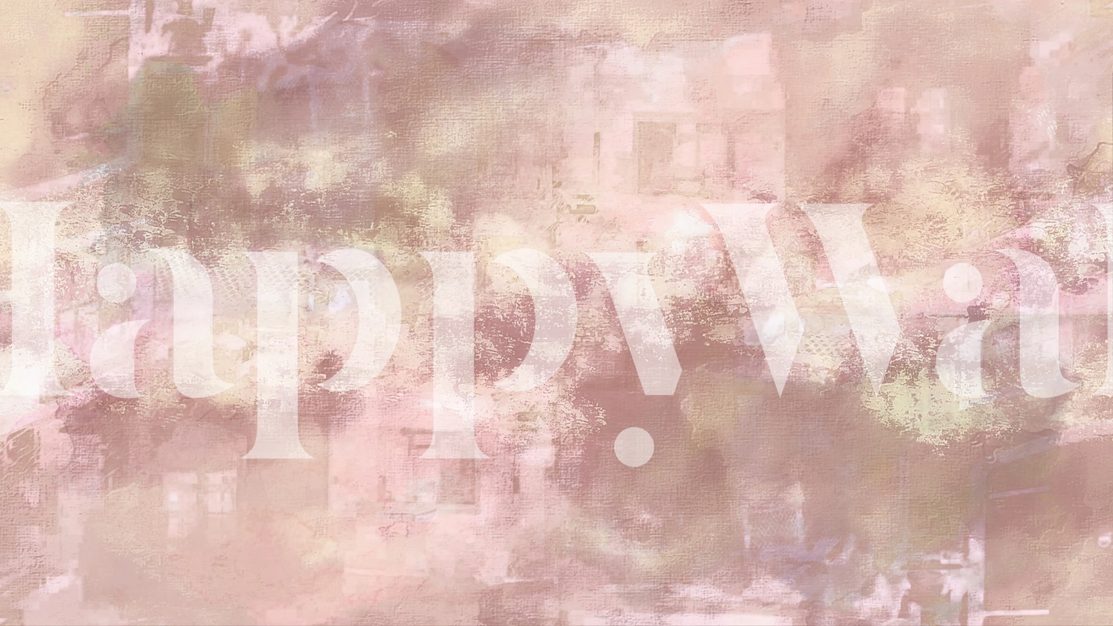 Papel tapiz Urban Peach exhibido en una habitación