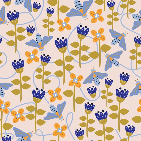 Happy Bees and Flowers - Kids