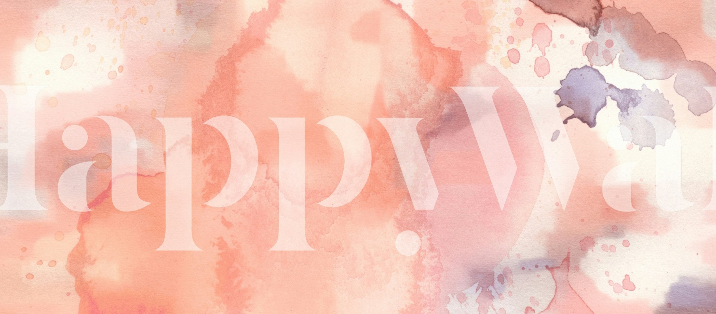 Abstrakte Cosmic Peach und Lavendel-Aquarell