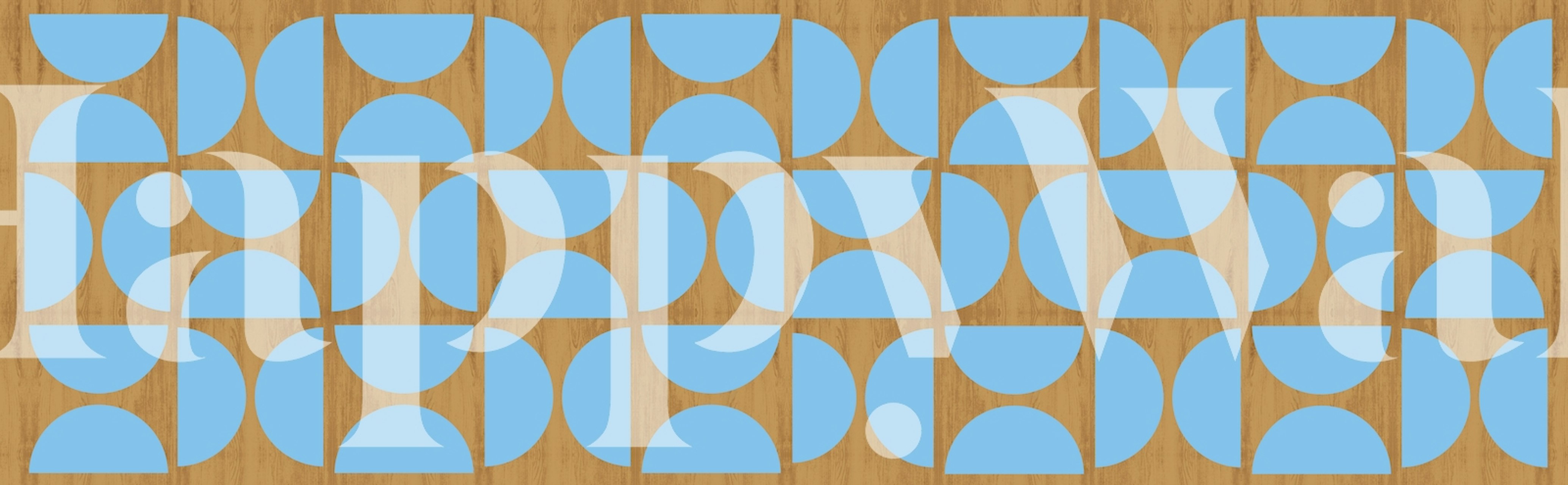 Mid-Century Wood wallpaper in a room