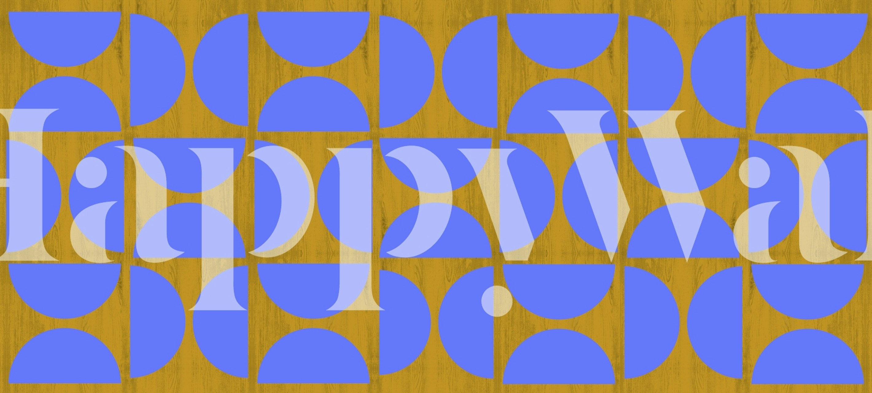 Vivid Mid-Century behang in een kamer