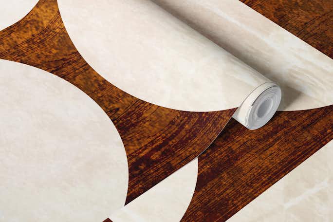Rustic Wood Mid-Centurywallpaper roll