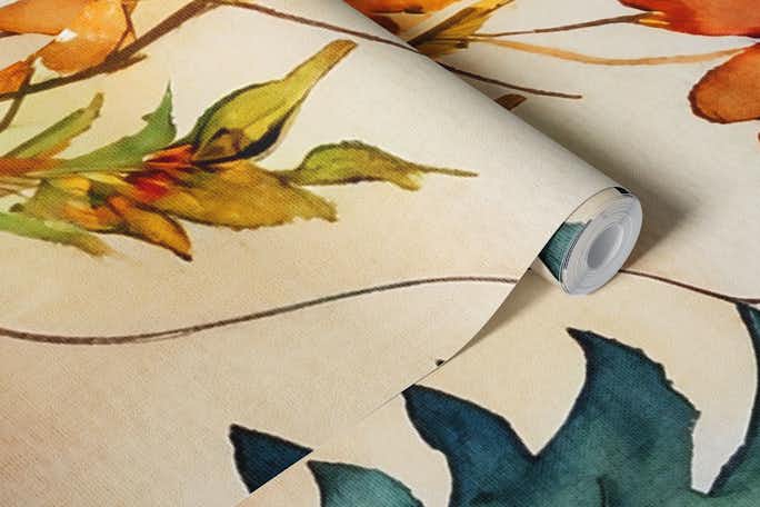Meadow Flowers in Watercolorwallpaper roll