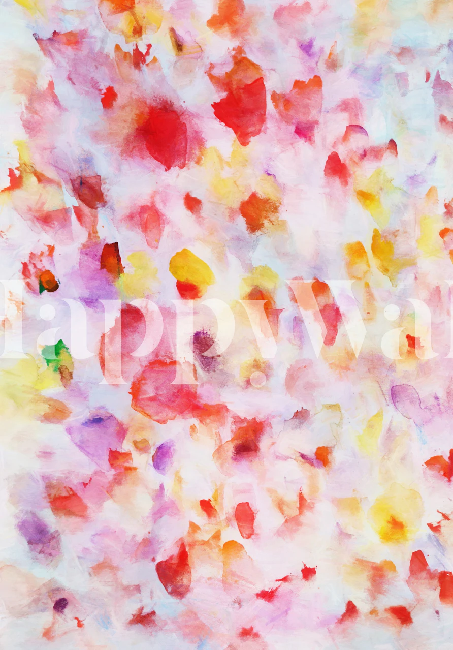 Abstract Floral 6 Tapetdesign in einem Raum