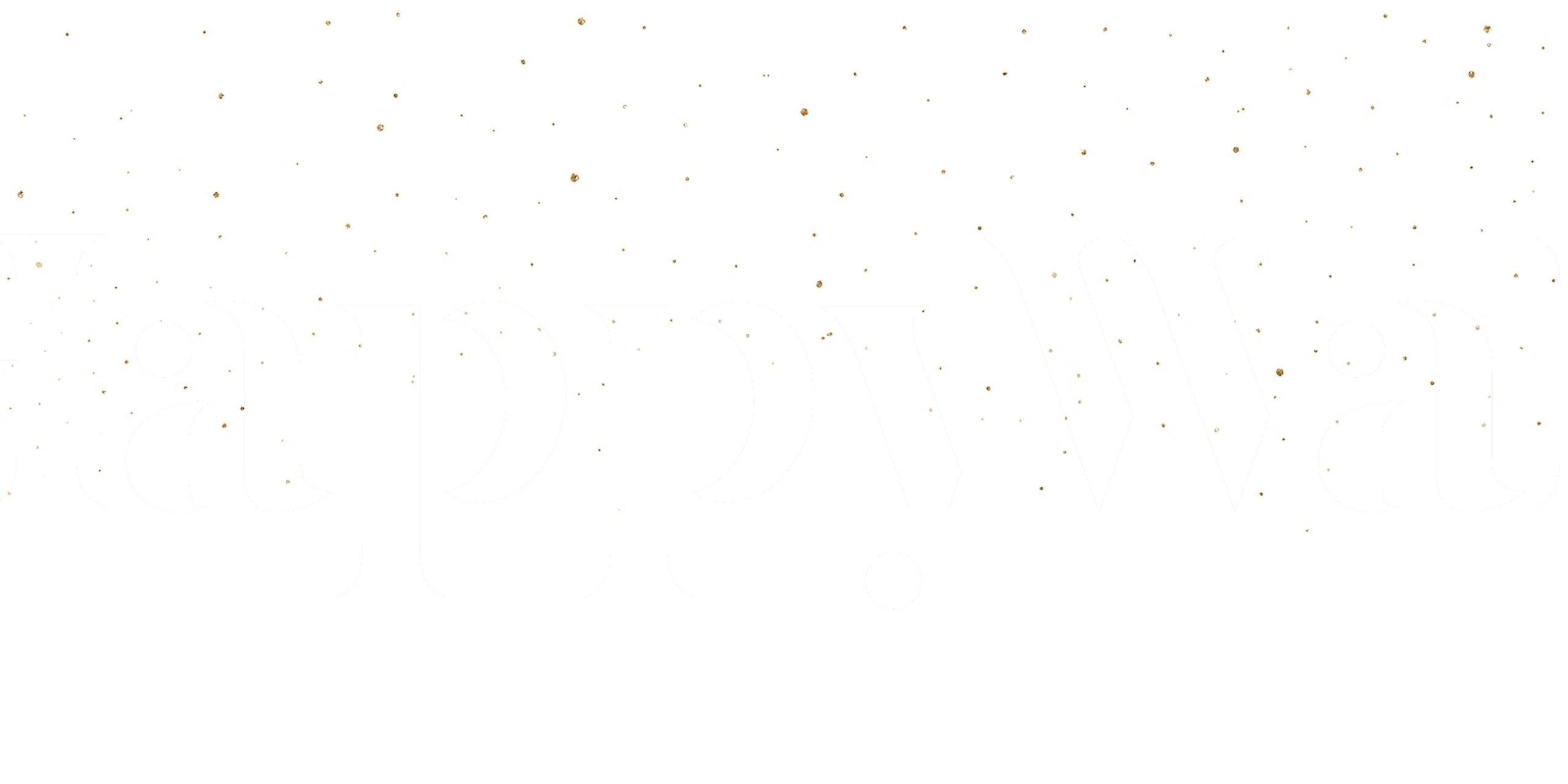 Gouden regendruppels op een witte muurschildering als achtergrond