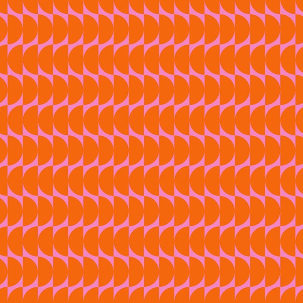 Pink and Orange Shapes Pattern