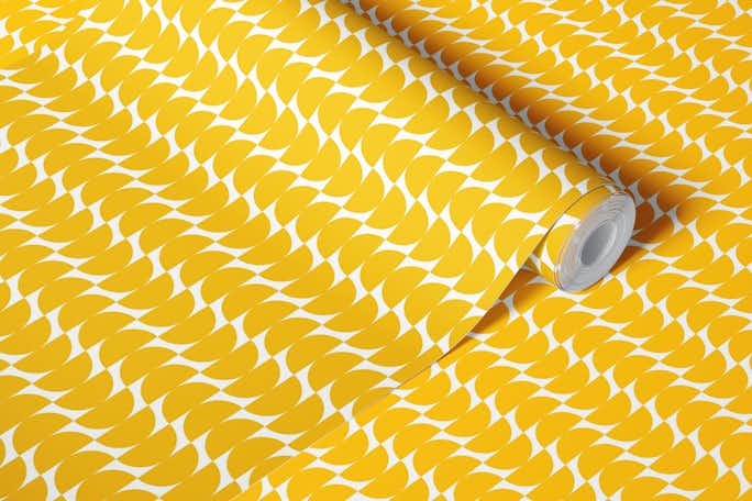 Yellow Geometric Shapes Patternwallpaper roll