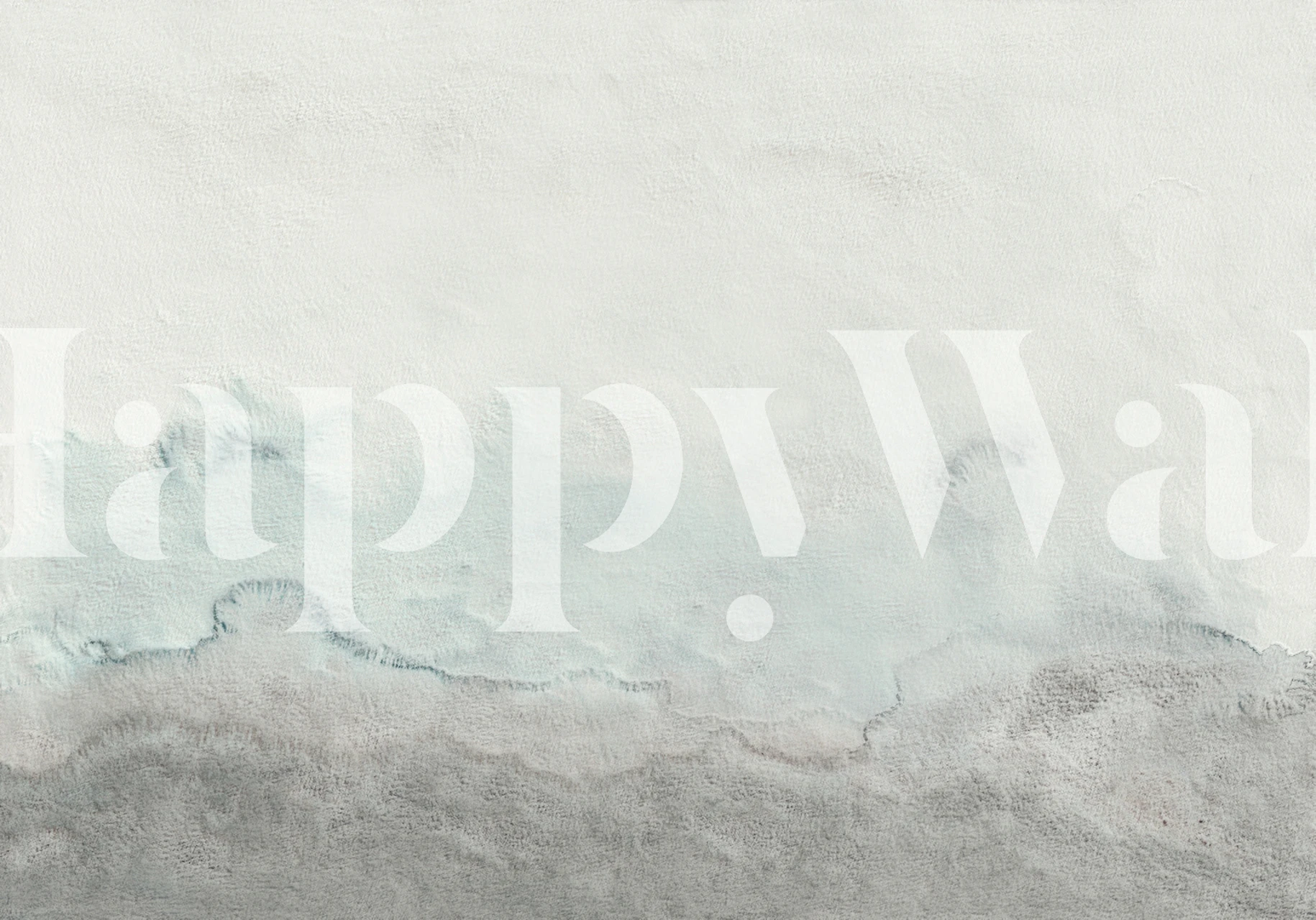 Abstract Watercolor Wall Mural in Neutral Gray and Beige tones