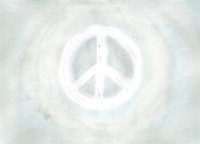 Watercolor peace sign soft gray tapete