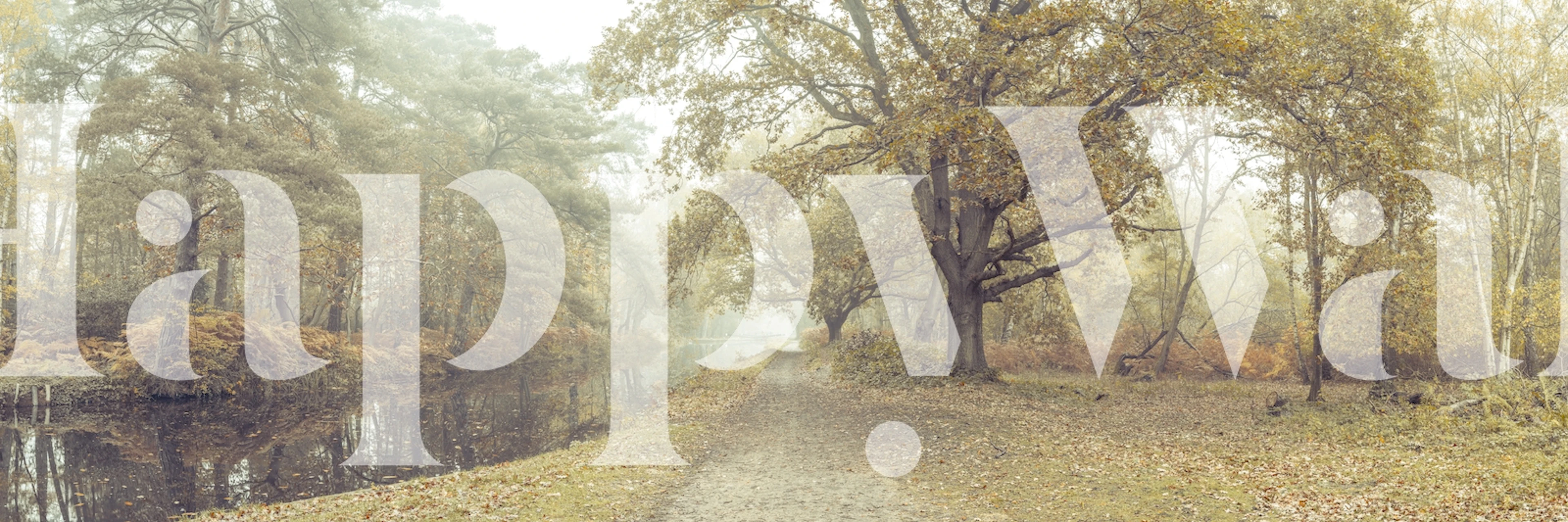 Diseño de papel tapiz Misty Canal en una habitación