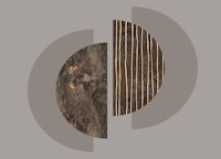 Mid Century Modern Circle Geometry Brown tapeta