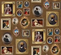 Dog Lovers Portrait Collection in copper wallpaper