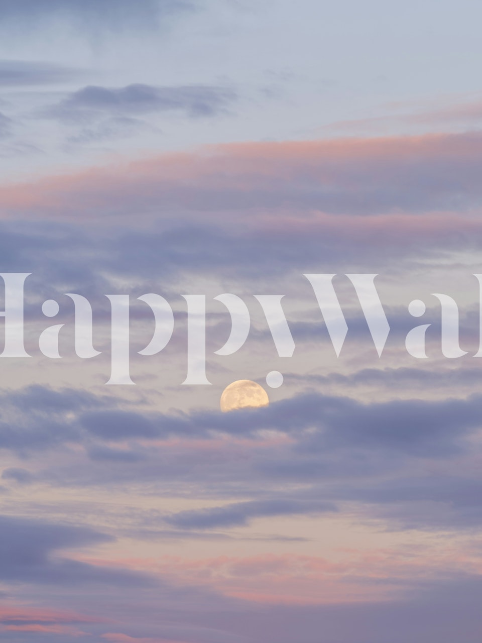 Pastel sunset sky with clouds wallpaper