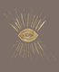 Evil Eye Gold on Brown 1