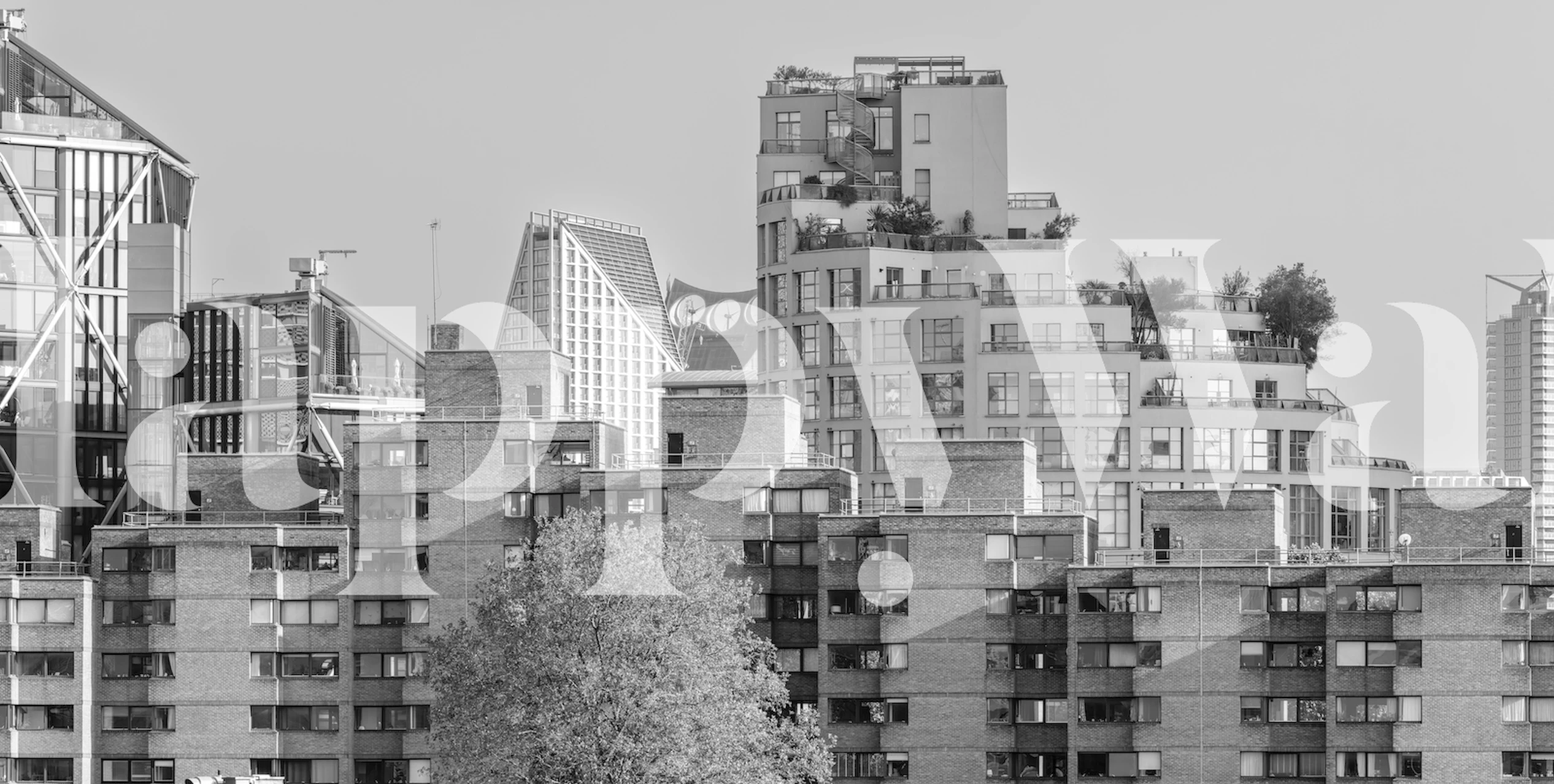 Cityscape Chronicles wallpaper in a room