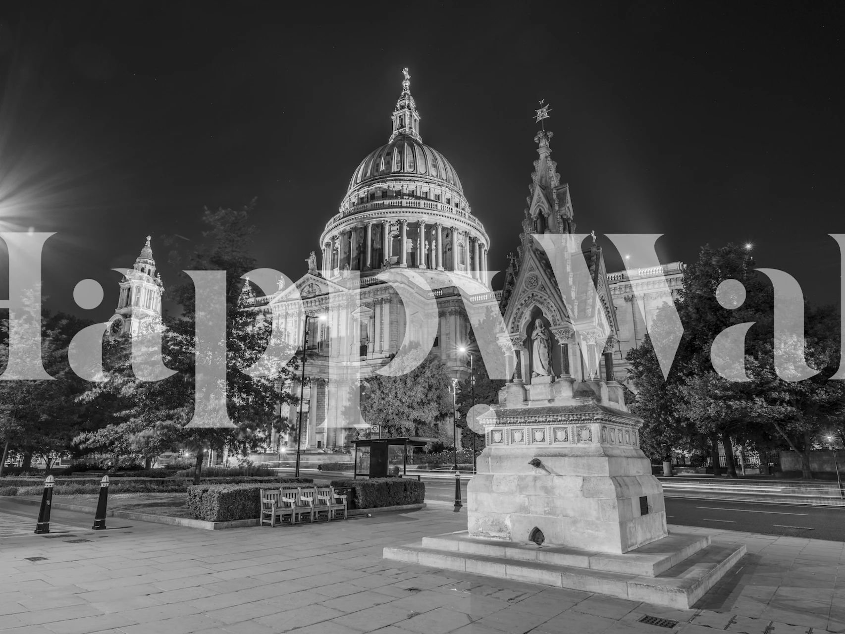 Behang met Glorious St. Paul's at night