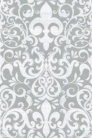 Fleur de Lis Damask French Linen Style Grey tapete