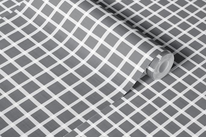 Simple Checker Pattern Grey Whitewallpaper roll