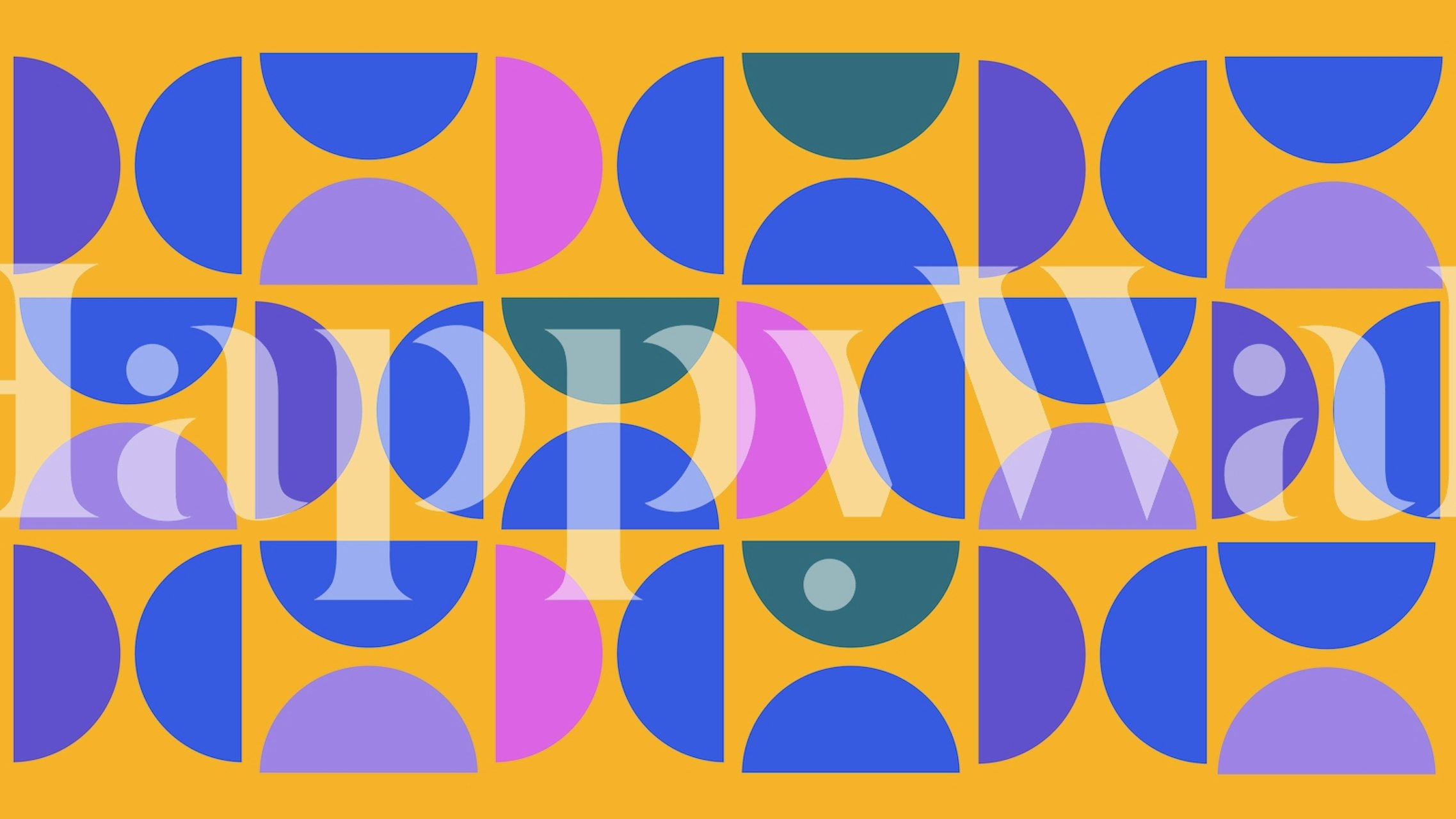 Geometrical Mid-Century Neon wallpaper design