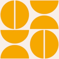 Golden Bauhaus tapet