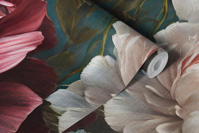 baroque flowerswallpaper roll