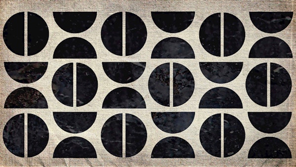 Mid Century Bauhaus Canvas Marble