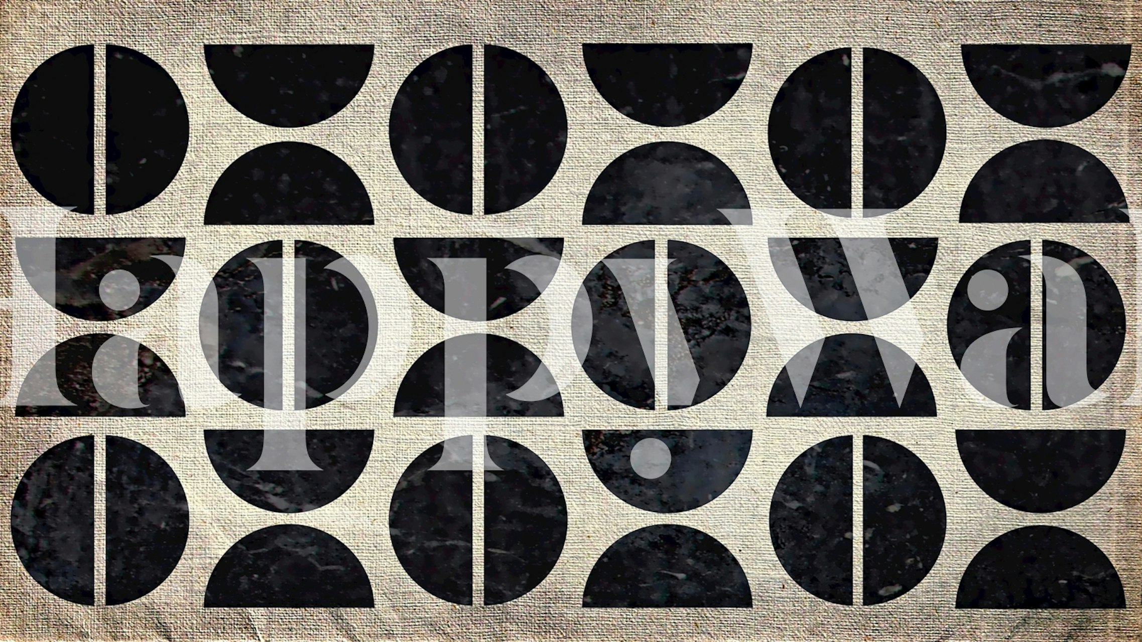 Design tapet Mid Century Bauhaus Canvas Marble