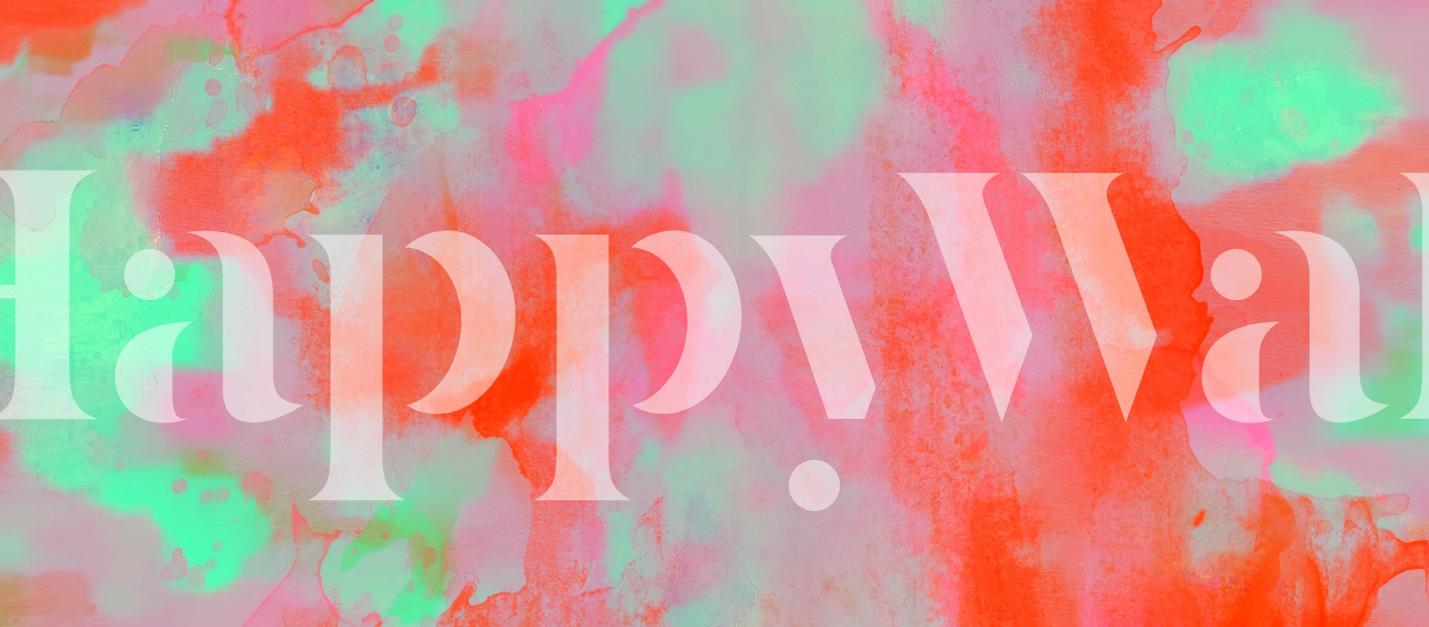 Cosmic Coral Green Tapete in einem Raum