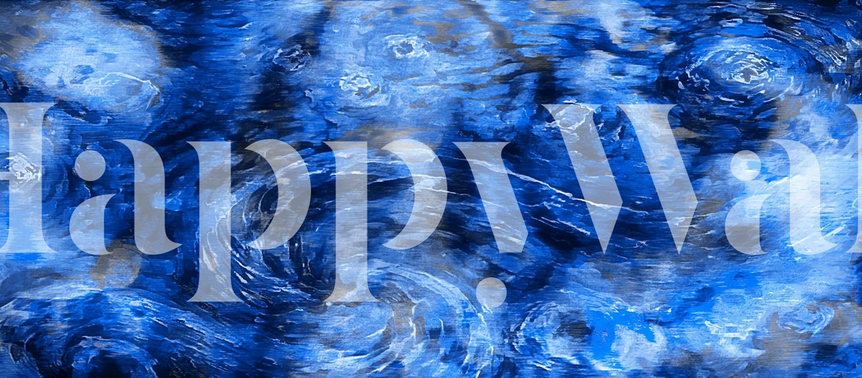 Naklejka ścienna Chmury Van Gogha w stylu impresjonistycznym z wirującymi niebiesko-białymi wzorami