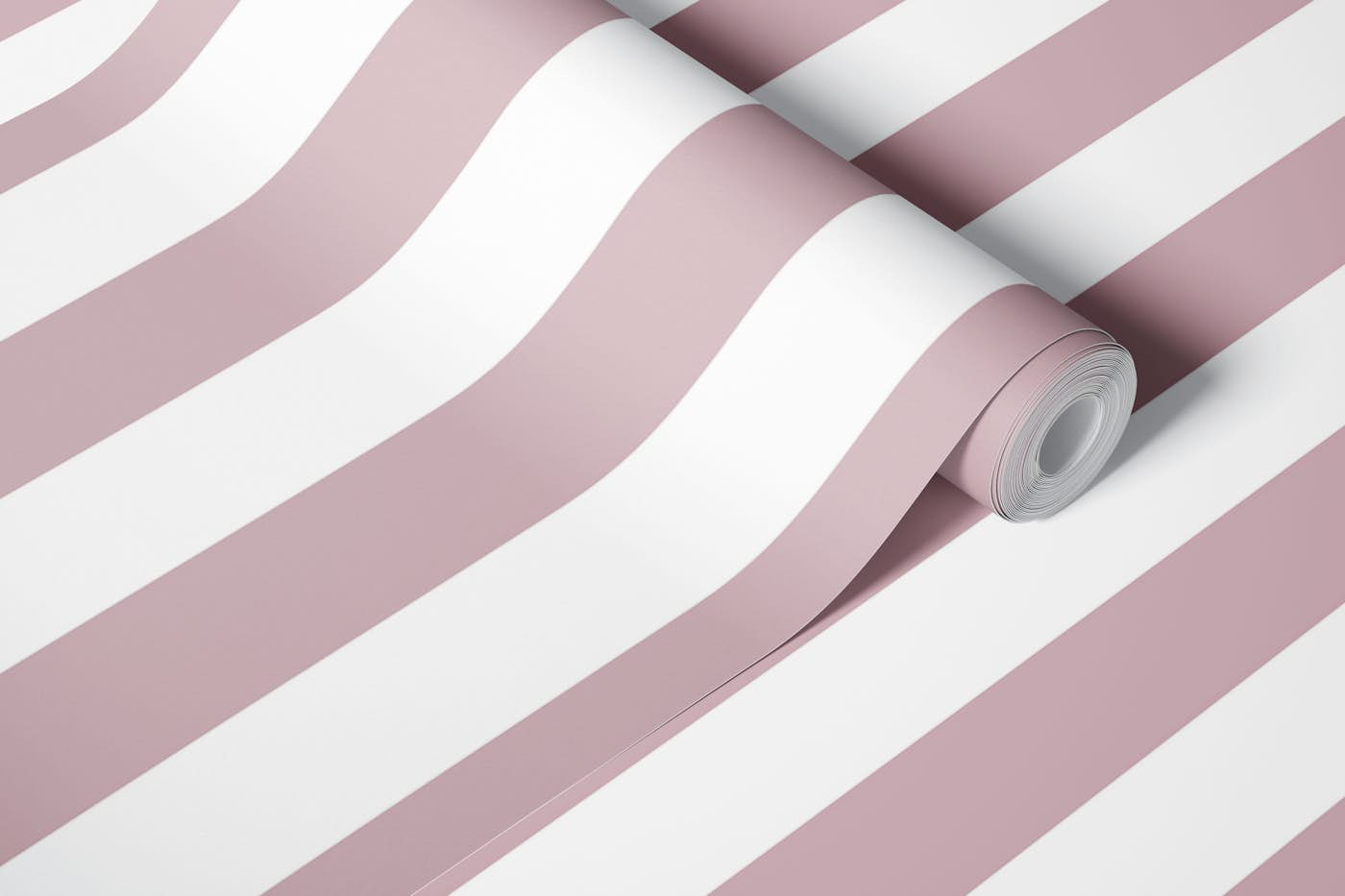 Delicate Rose Gold Stripes wallpaper roll