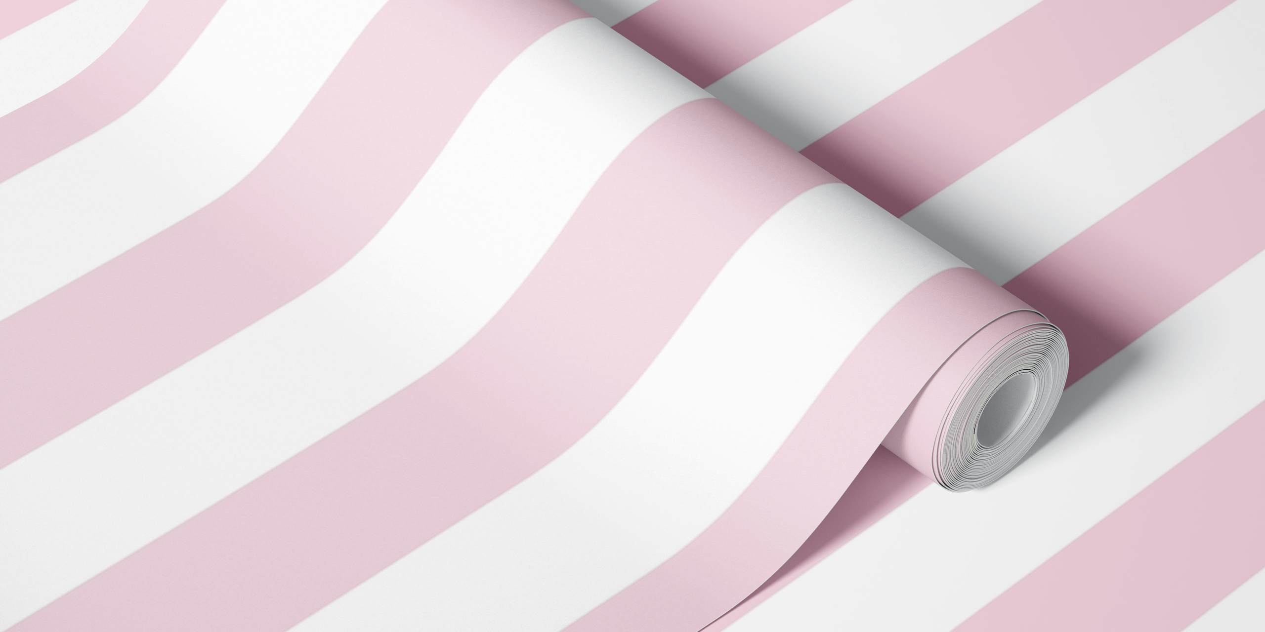 Tapeta Light Pink Peony Stripes u sobi