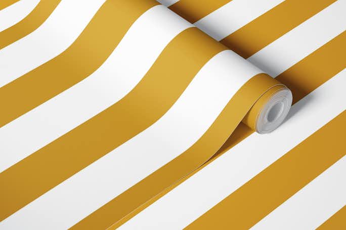 Mustard Magical Stripeswallpaper roll