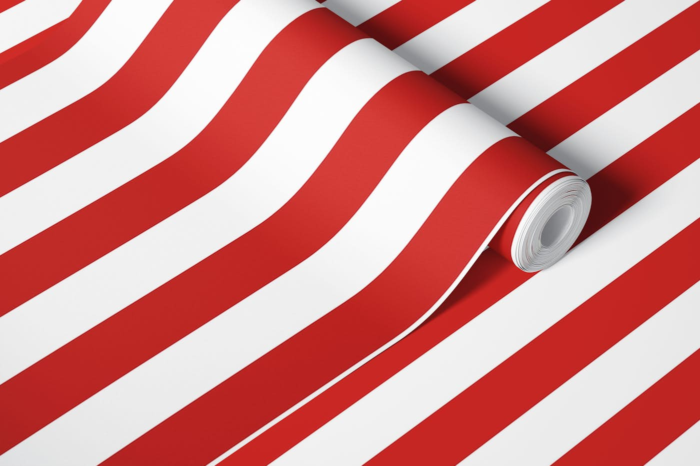 Popcorn Red Stripes wallpaper roll