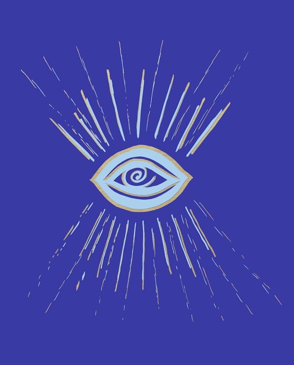 Evil Eye Soft Blue Gold 1