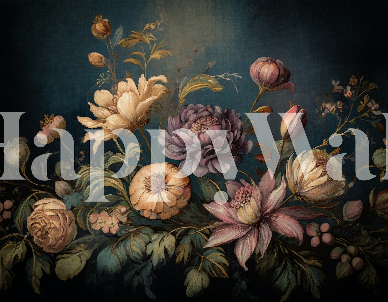 Pozadina Baroque bouquet of flowers u sobi