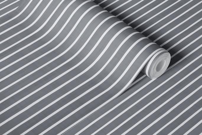 Elegant Grey Pin Stripes Linen Stylewallpaper roll