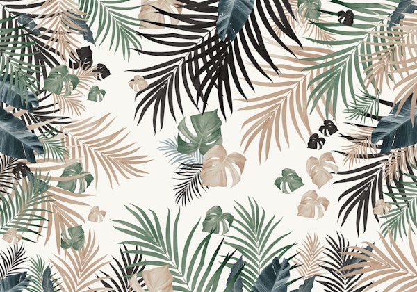 Tropical Jungle Leaves 13c