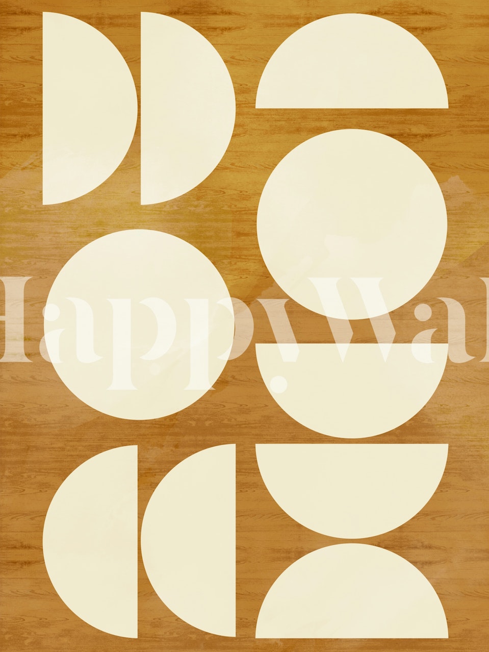 Wood Mid-Century wallpaper in a room setting