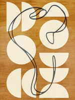 Mid-Century Wood Line tapete